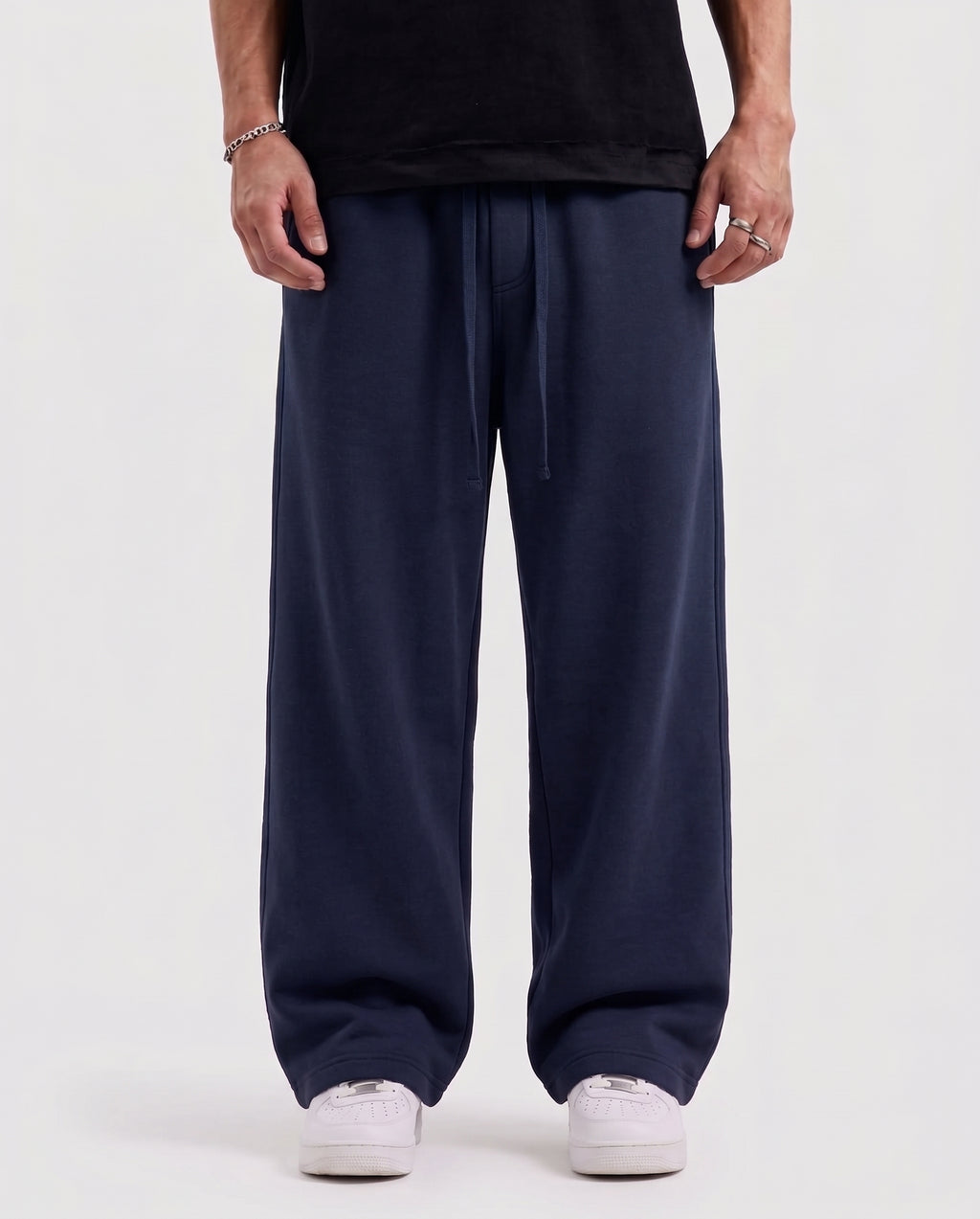 Cotton Fleece Plain Straight Fit Neavy Trouser