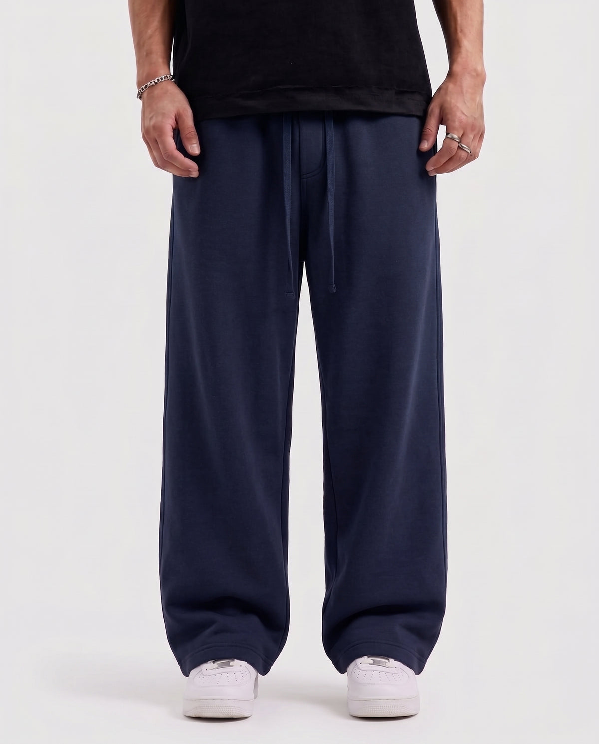 Cotton Fleece Plain Straight Fit Neavy Trouser