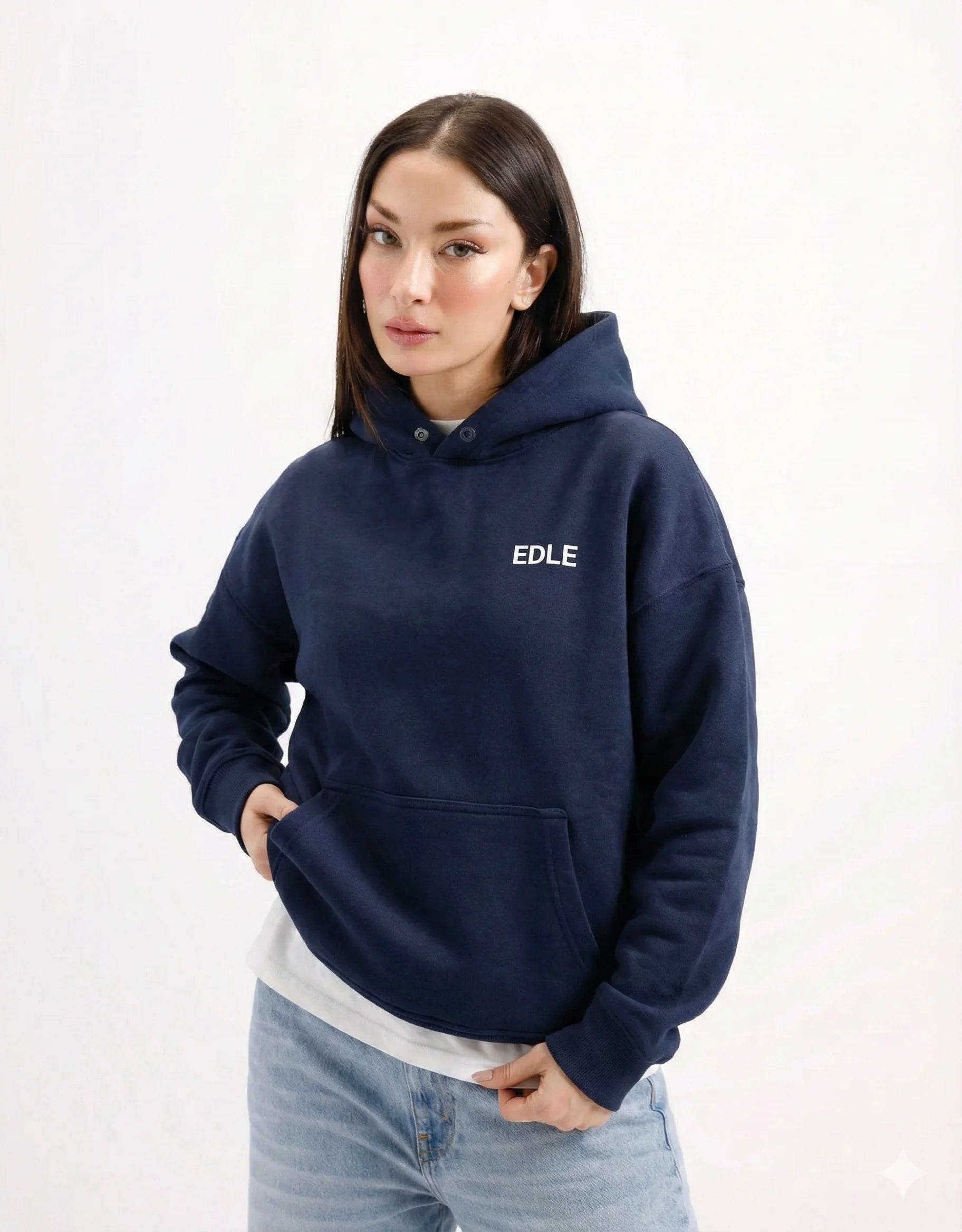 Mid Night Blue Nebula Hoodie