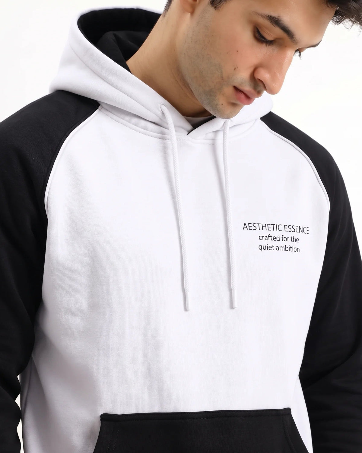 Raglon Essential Hoodie Black and White