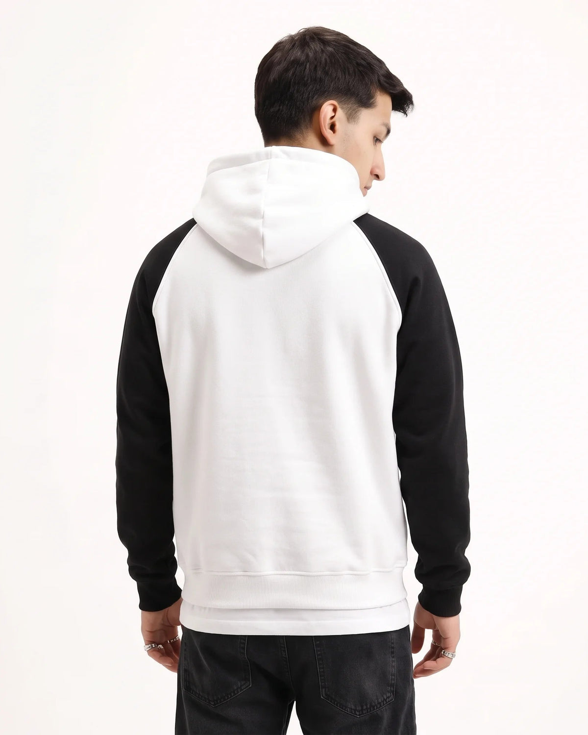 Raglon Essential Hoodie Black and White