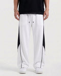 Pannel Cotton Fleece Trouser White and Black