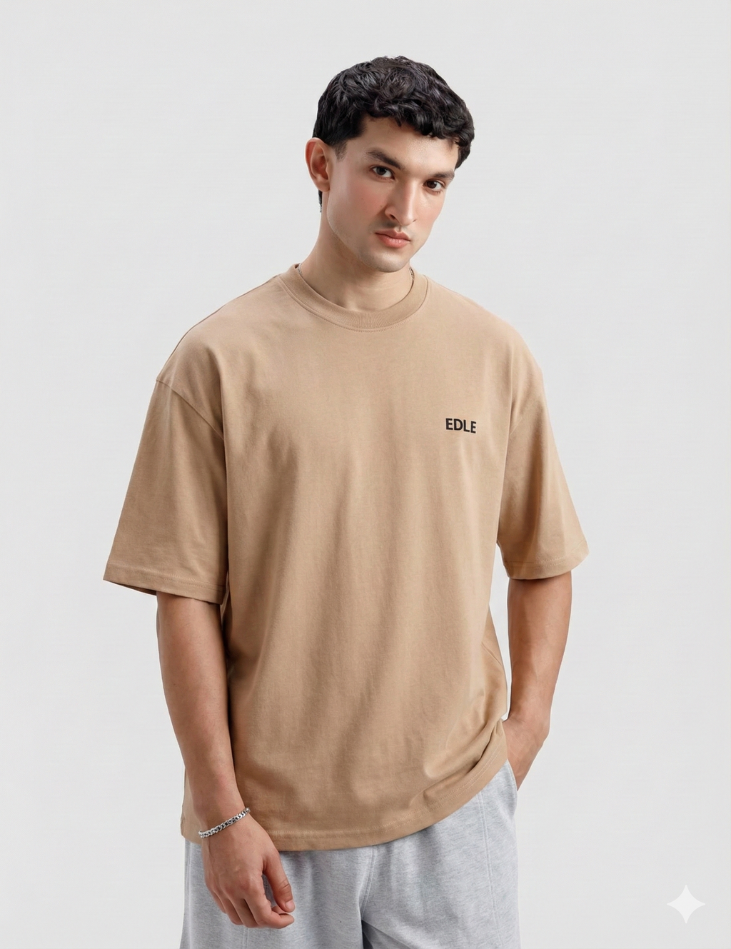 Light Brown Classic Oversized T-shirt