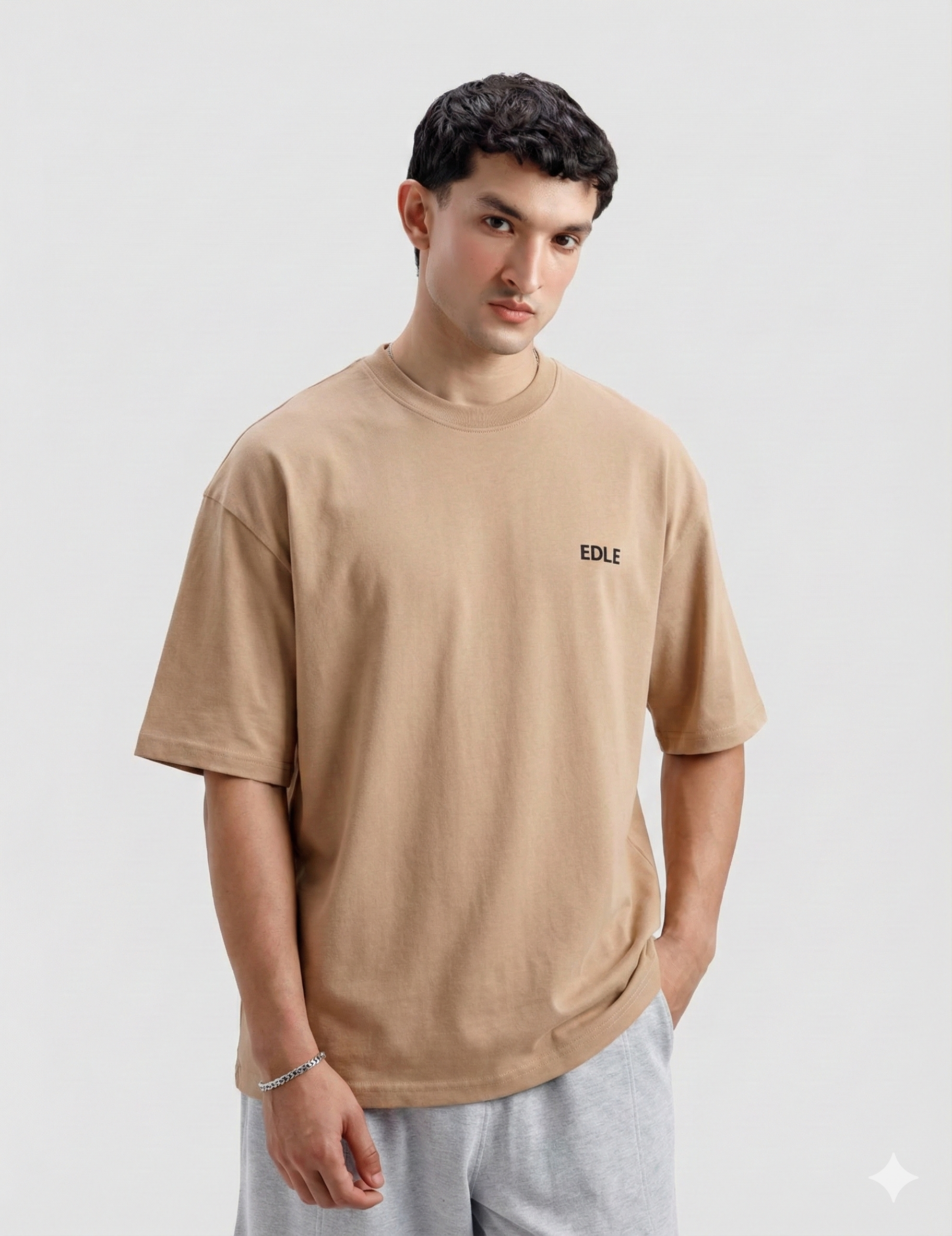 Light Brown Classic Oversized T-shirt