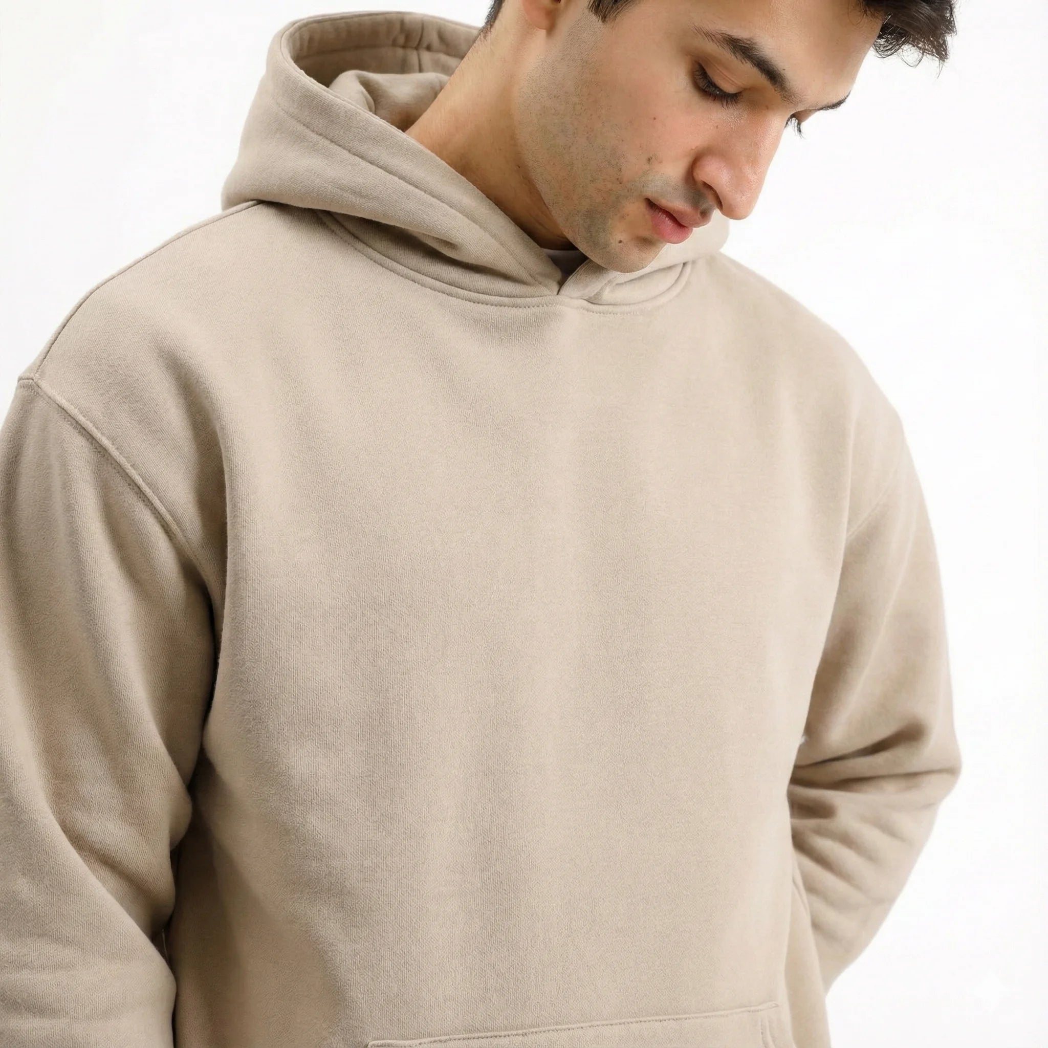 Light Beig Classic Hoodie