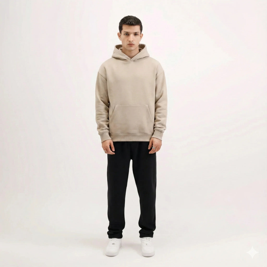 Light Beig Classic Hoodie