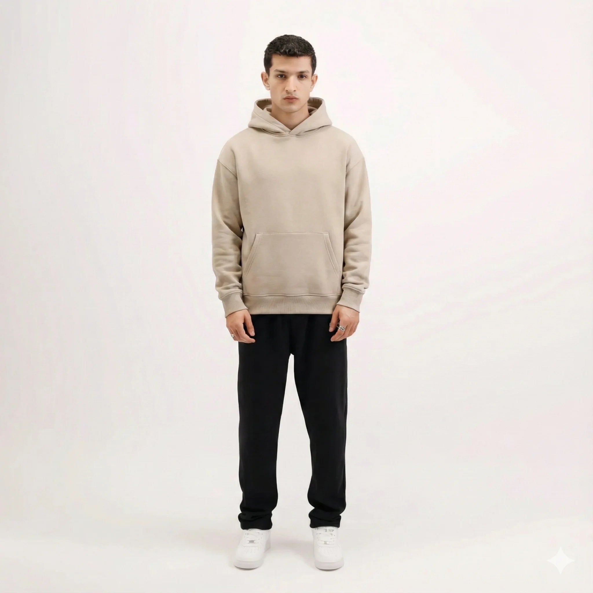 Light Beig Classic Hoodie